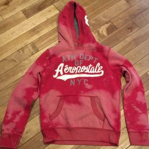 Bleach Dyed Red Aeropostale Hoodie